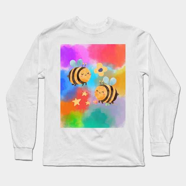 Honey Bee Long Sleeve T-Shirt by Arcills